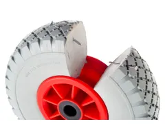 pechveilige banden,v. transportwagen,PU,draagverm. 250kg,wiellager