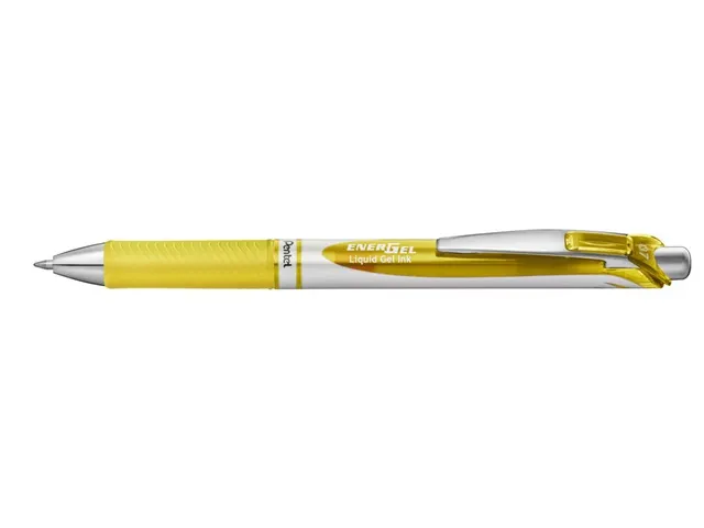 Gelschrijver Pentel BL77 Energel medium geel 0.35 mm