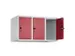 opzetkast,v. locker,3vak.,vak B 300mm,HxBxD 500x900x500mm,vleugeldeur