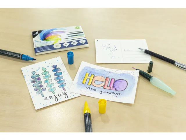 Postkaarten Kangaro blok 15 vel 300 grams aquarelpapier, A6, blanco po