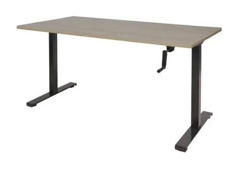 Dextro Slinger Bureau Zit-sta T-poot 180x90 Robson Eiken 25mm Zwart