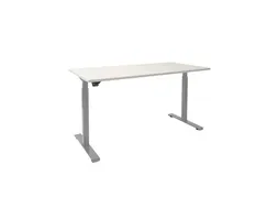 Elektrisch Verstelbaar Bureau Krijtwit 2 Motoren 160x80cm Frame Alu