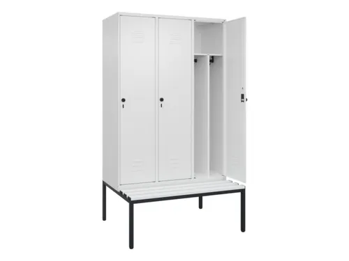 locker voor scheiding van kleding,HxBxD 2120x1200x815mm,3vak