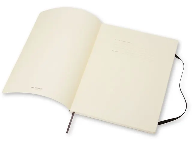 Notitieboek Moleskine XL 190x250mm blanco soft cover zwart