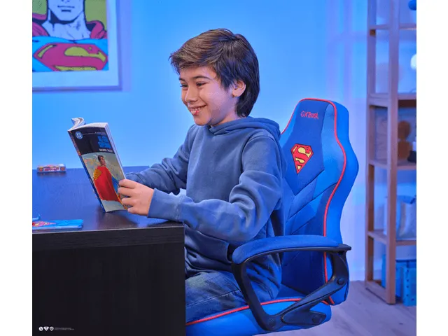 Trust GXT 703SM Revvo Gamingstoel Kids SuperMan Blauw