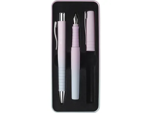Balpen en Vulpen Faber-Castell Poly Pen in giftbox Blushing Sky