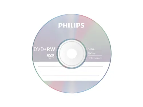 DVD+RW Philips 4.7GB 4x SP 10 stuks