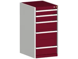 ladekast HxBxD 1000x525x525mm 5laden romp RAL7035 front RAL3004