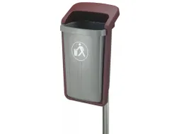 Kunststof buitenafvalbak 50 liter Grijs Bordeaux