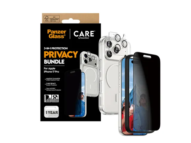 PanzerGlass | CARE by 3-in-1 Flagship Privacy Bundle iPhone 17 P