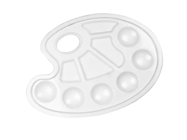 Verfpalet Collall kunststof met 10 vakjes wit