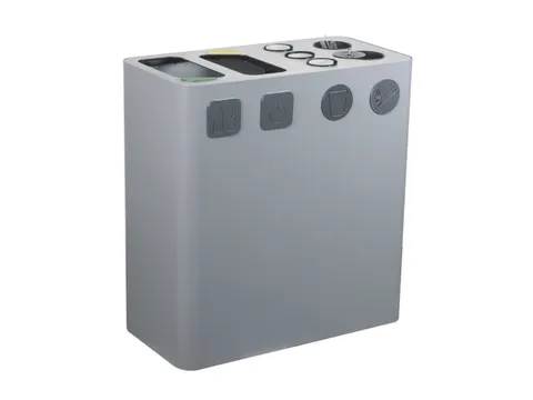 Afvalverzamelstation,2X100L,Romp Grijs