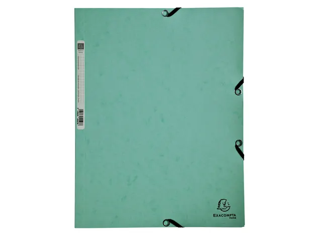 Elastomap Exacompta aquarel A4 3 kleppen 400gr glanskarton groen