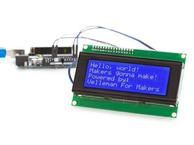 I²C 20X4 LCD-Module Voor Arduino - Blauwe Achtergrondverlichting