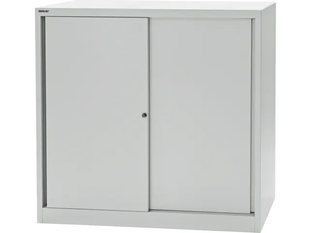 Schuifdeurkast Hxbxd 1181x1200x430mm 3oh 2legborden Staalplaat Ral7035