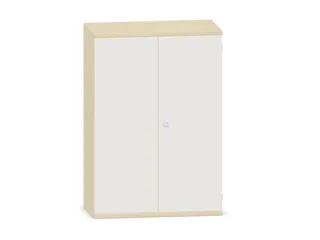 kantoorkast,HxBxD 1150x800x430mm,decor romp esdoorn,decor front wit - 1