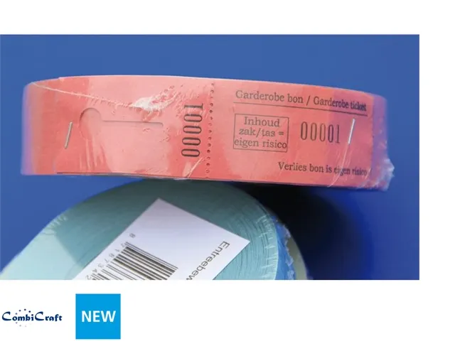 Garderobebonnen Combicraft nummering 1 t/m 500 groen 500 stuks