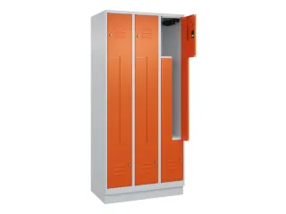 Z-garderobekast,HxBxD 1950x900x500mm,vak B 150/300mm,cil.-slot,sokkel - 2