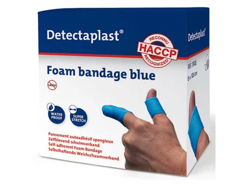 Detectaplast Zelfklevend Schuimverband 6cm x 1mtr Blauw