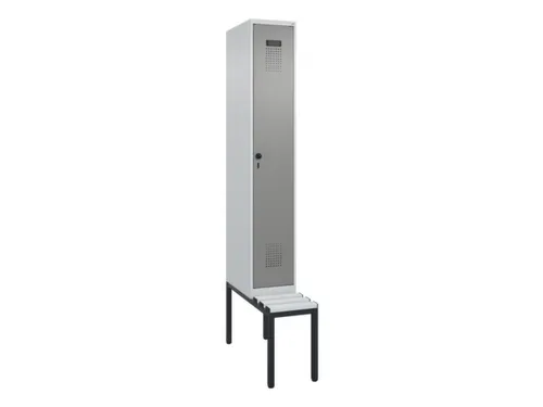 locker met bank,HxBxD 2120x300x815mm,1vak,vak B 300mm,draaigrendel