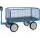 Handtrekwagens 6435v 1000kg 1600x900mm Draadgaas Massief Rubber