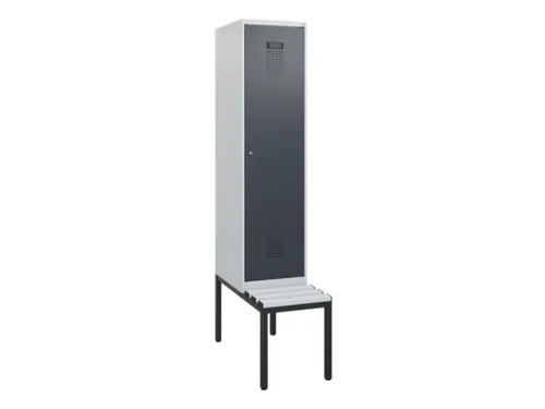 locker met bank,HxBxD 1950x400x815mm,1vak,vak B 400mm,cilinderslot