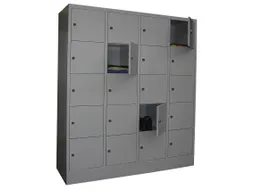 lockerkast,RAL 7035,HxBxD 1850x1600x500mm,4x5vakken,vak B 400mm