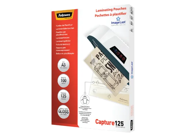Lamineerhoes Fellowes A3 125 micron glanzend Voordeelbundel
