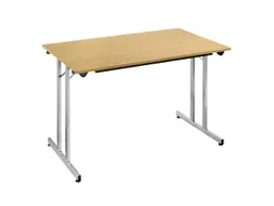 Klaptafel Vrijstaand 120x70 Cm Onderstel Aluminium Blad Beuken