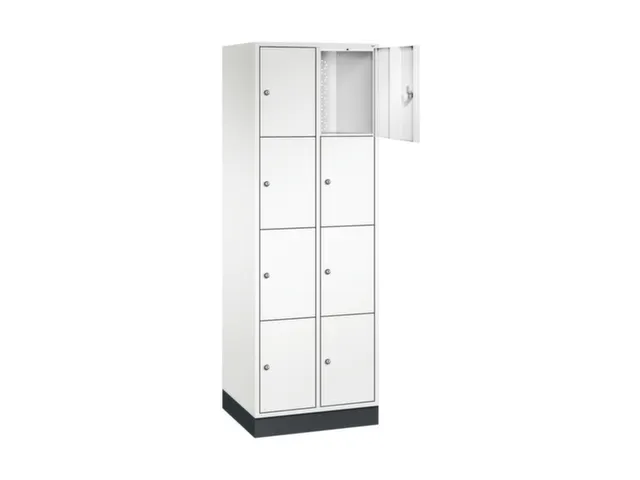 lockerkast,HxBxD 1950x620x500mm,2x4vakken,cil.-slot,sokkel