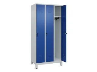 locker,HxBxD 1950x900x500mm,3vak,vak B 300mm,draaigrendel,voeten - 2