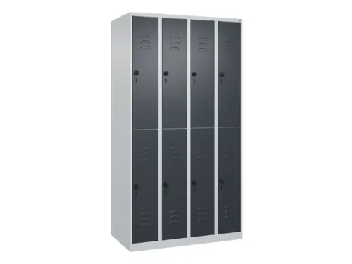 dubbeldekse locker,HxBxD 1850x1000x500mm,4x2vak.,vak B 250mm
