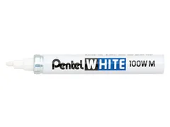 Viltstift Pentel 100W rond 2.2mm wit