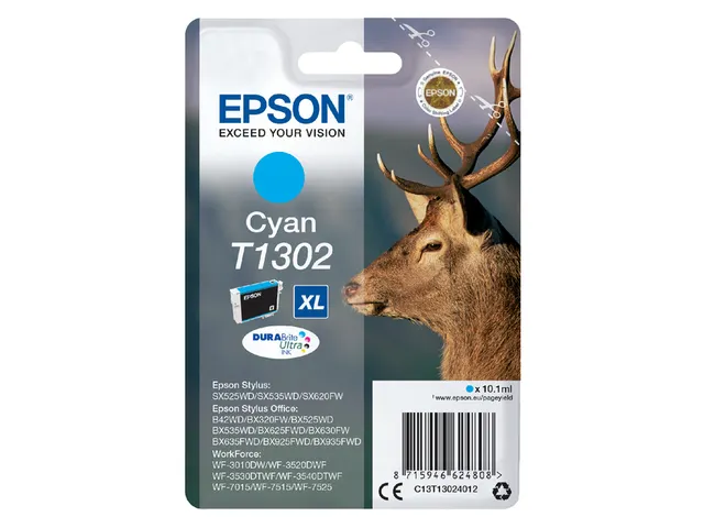 Inktcartridge Epson T1302 blauw HC C13T13024012