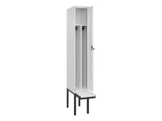 locker met bank,voor scheiding van kleding,HxBxD 2120x300x815mm,1vak - 1