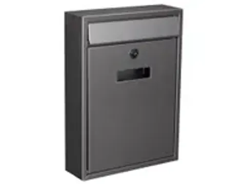 OUTLET Brievenbus Ibiza Inox Grijs met naamplaatje incl. 2 sleutels 36