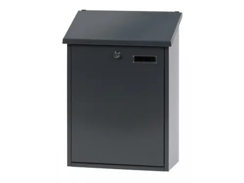Wandbrievenbus, H 44,5 Cm Antraciet Staal