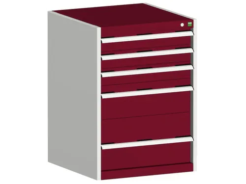 ladekast HxBxD 900x650x650mm 5laden romp RAL7035 front RAL3004