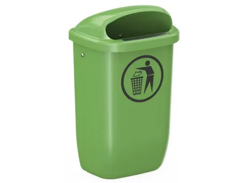 kunststof afvalbak,v. buiten,50l,HxBxD 740x430x340mm