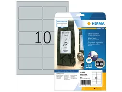 HERMA 4099 Zilver folie-etiketten A4 96x50,8mm Glossy 250 stuks