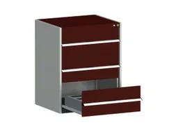 ladekast HxBxD 1000x800x650mm 3laden zware lasten RAL7035 RAL3004