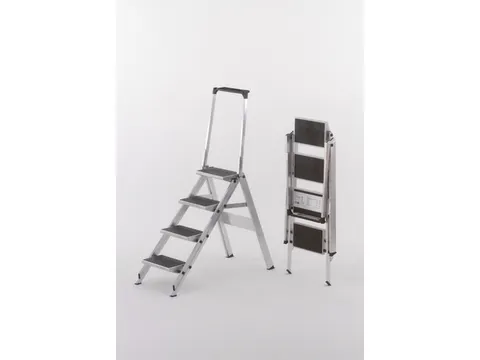 Veiligheids-vouwtrap Aluminium Platform 4treden H 920mm Rubberen Laag