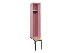 locker met bank,HxBxD 2120x300x815mm,1vak,vak B 300mm,cilinderslot