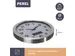Aluminium Wandklok Lcd-display Thermometer Hygrometer & Weer 35.5cm