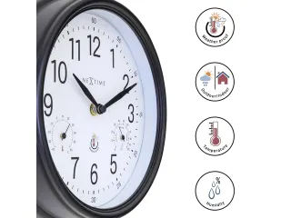 Buitenklok Nextime dia 23,5cm Jasmine met thermo- en hydrometer cijfer - 8