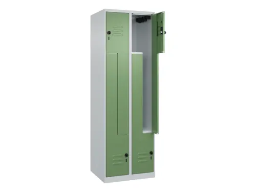 Z-garderobekast,HxBxD 1850x600x500mm,vak B 150/300mm,draaigrendel