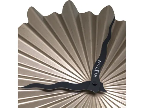 Metalen wandklok - 40cm - Stille klok - Bruin - Metaal - NeXtime "Sunn