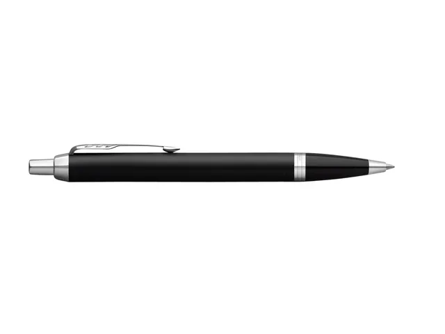 Balpen Parker IM Matt Black CT Finish Medium Blauwe inkt