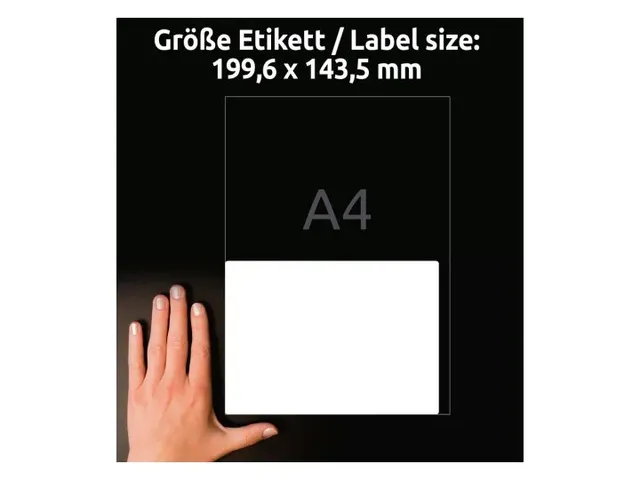 Etiquette ILC Avery 199,6x143,5mm blanche NP 25 feuilles 2 etiquettes