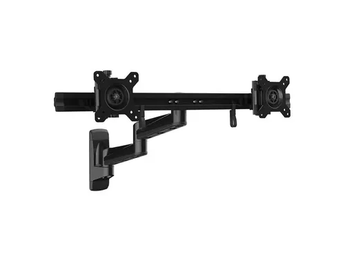 Dubbele Monitorarm Wand Zwart 2 schermen